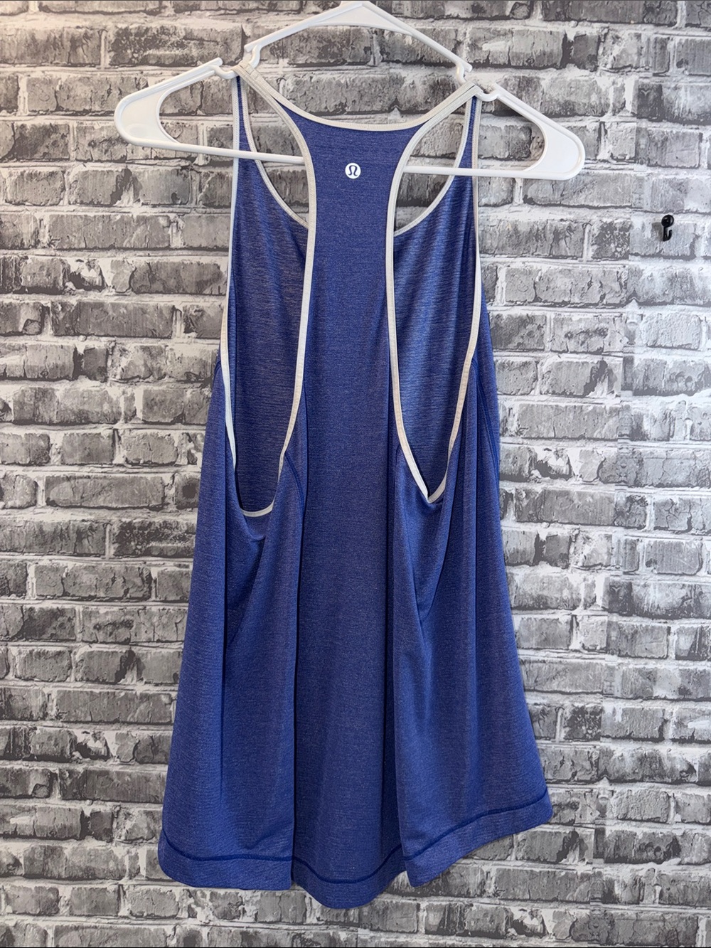 lululemon‎ athletica Blue Racerback Tank with White Trim